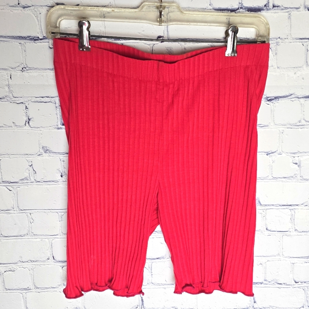 Tropic Of C Pink Ribbed Knit Shorts S